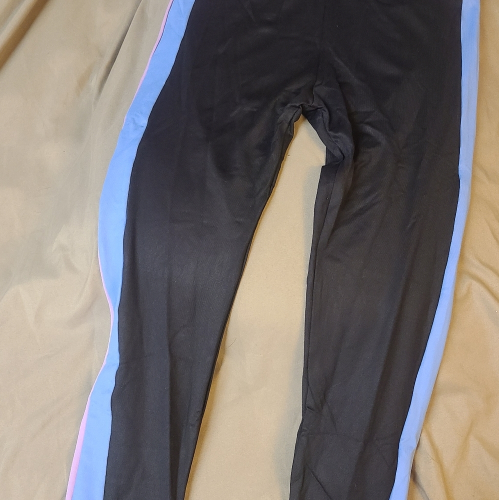 Girls cross front color block legging